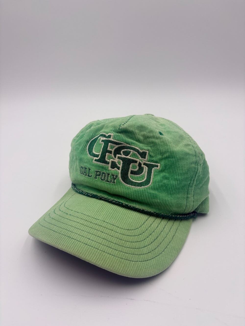 Vintage Texace Noswett Cal Poly Baseball Cap Corduroy Rope Adjustable Strapback